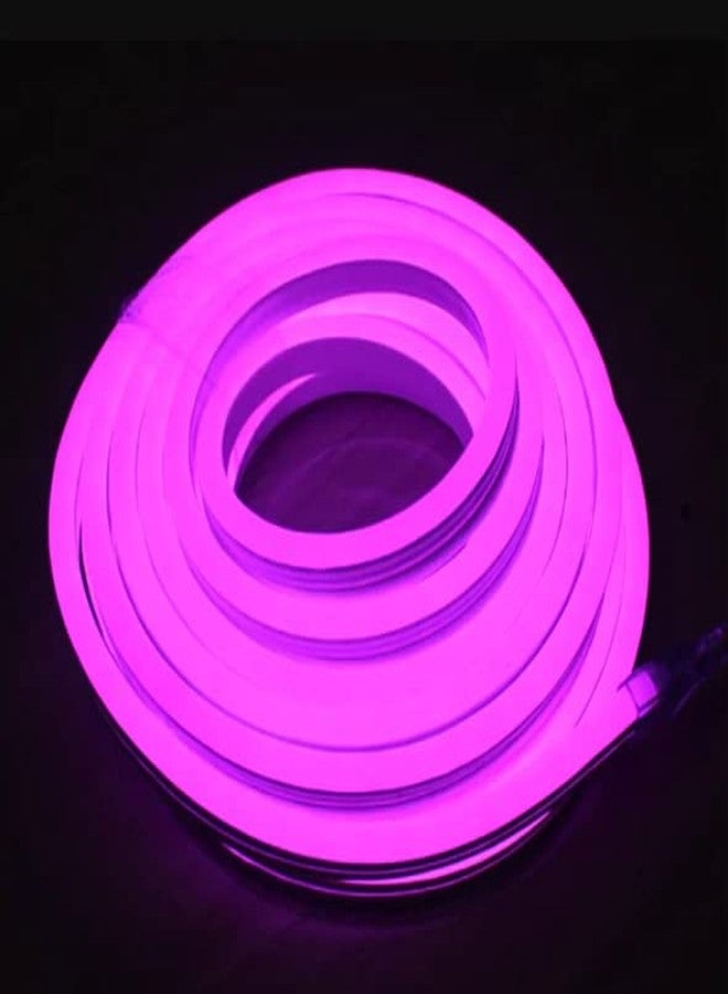 Gesto 16.4Feet Long with 12V Adaptor LED Strip Neon Rope Lights,Flat Silicone Neon Rope Light Flexible Cuttable String, IP65 Waterproof LED Strips for Indoor Outdoor Decoration(Purple) - Image 5